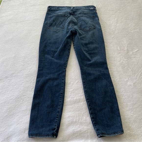 MOTHER High Waisted Looker Here Kitty Kitty Glitter Racer Stripe Jeans Size 28 - Picture 7 of 13